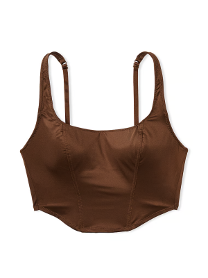 Корсетний топ Satin Lightly Lined Corset Top Chocolate Kiss