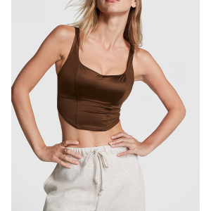 Корсетный топ Satin Lightly Lined Corset Top Chocolate Kiss