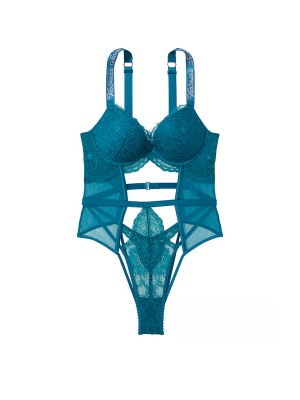 Боди Push-Up Shine Strap Teddy Evening Tide