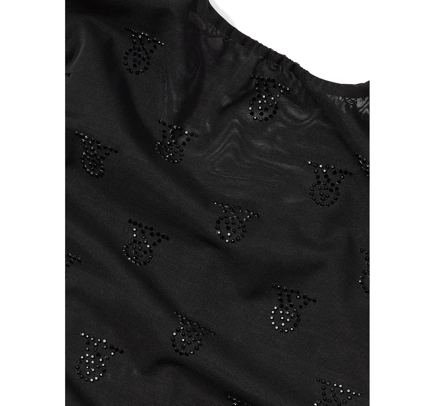 Боді Shine Mesh Sheer Tank Bodysuit Black