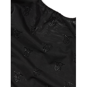 Боді Shine Mesh Sheer Tank Bodysuit Black