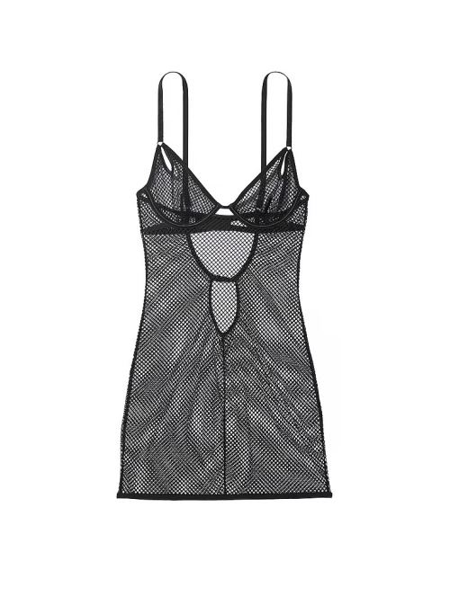 Пеньюар VICTORIA'S SECRET Sheer Mesh Slip Black