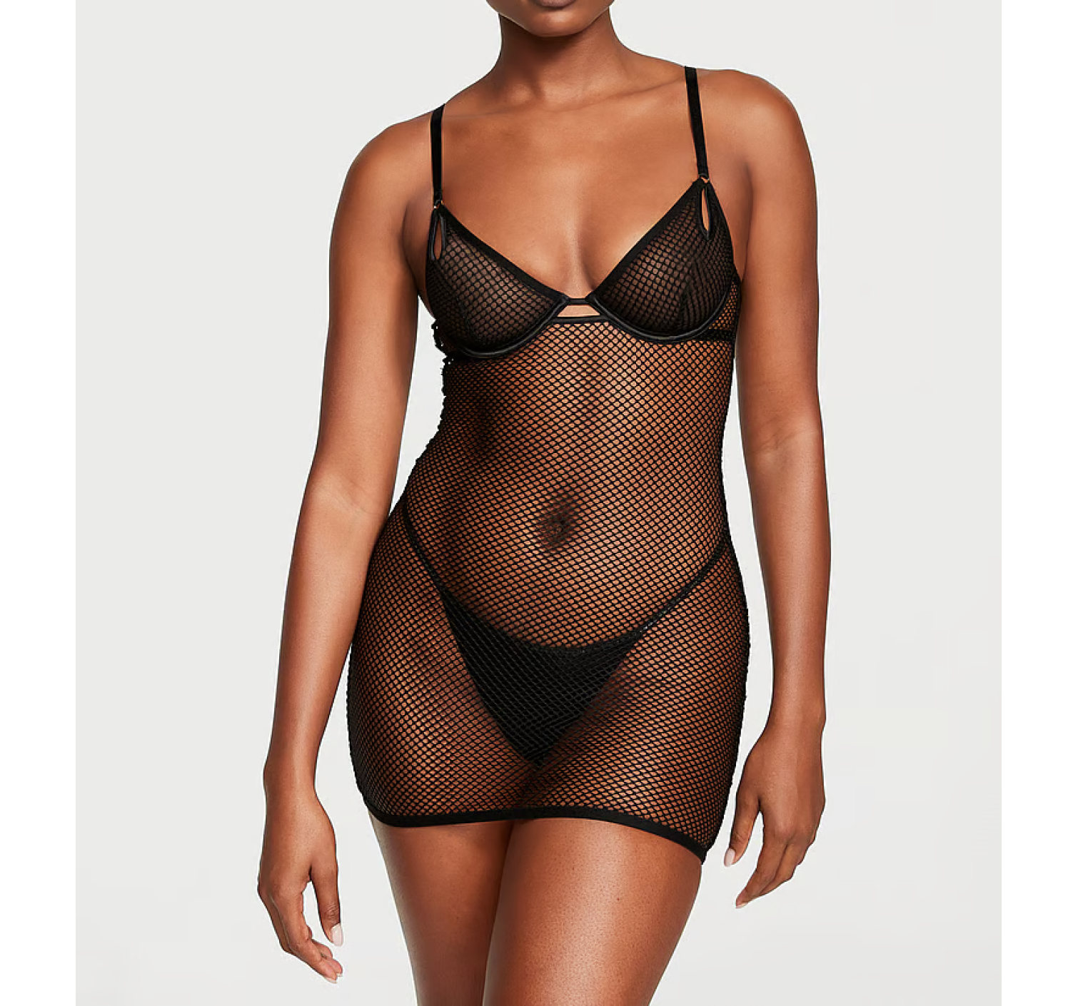 Пеньюар VICTORIA'S SECRET Sheer Mesh Slip Black