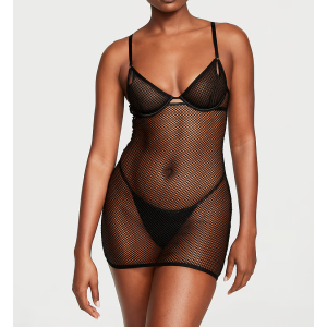 Пеньюар VICTORIA'S SECRET Sheer Mesh Slip Black