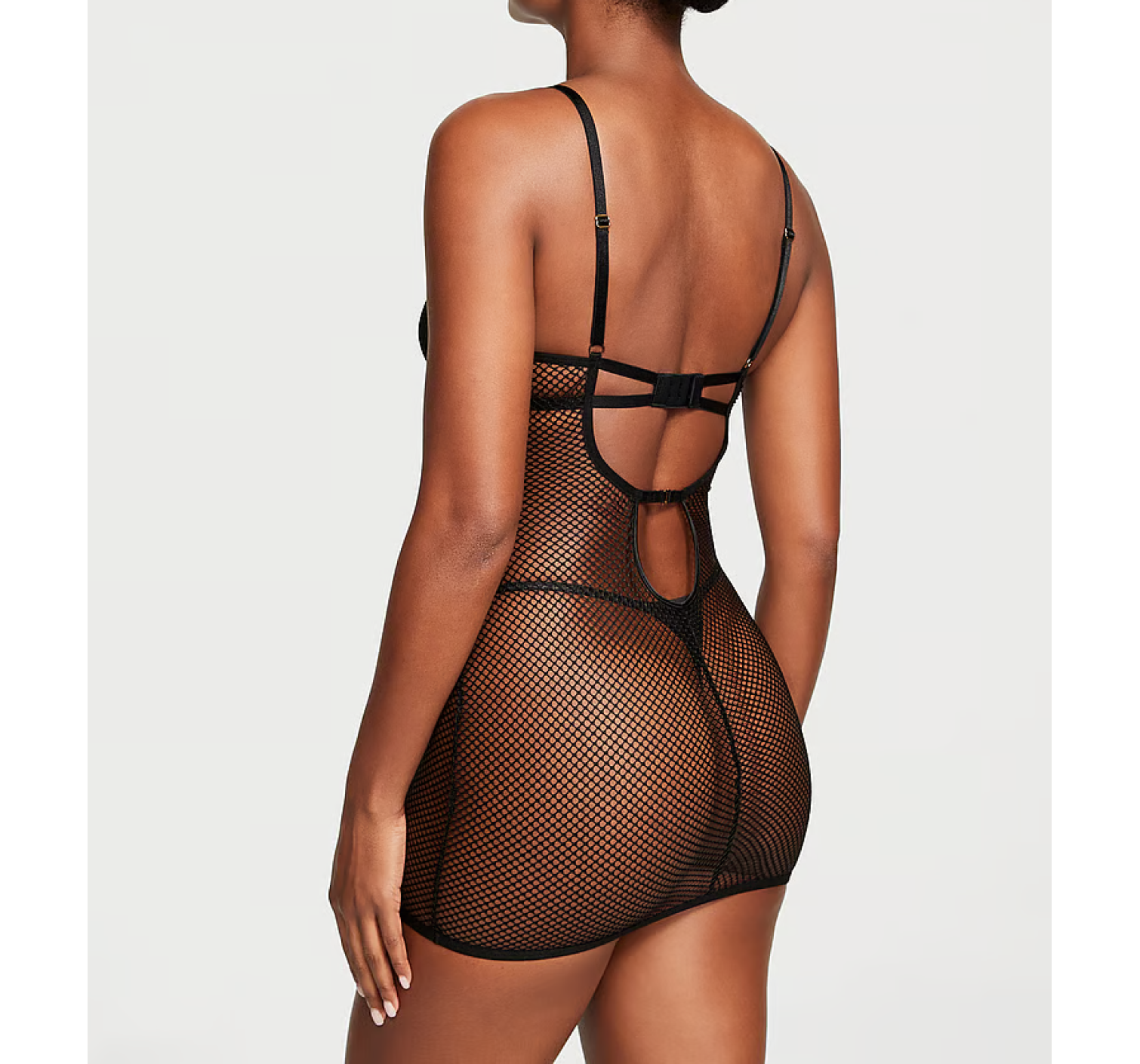Пеньюар VICTORIA'S SECRET Sheer Mesh Slip Black