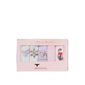 Подарочный набор Виктория Сикрет Graphic Thong Pantie 5-pack