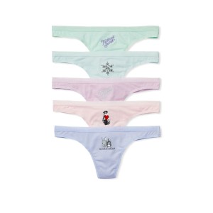 Подарочный набор Виктория Сикрет Graphic Thong Pantie 5-pack