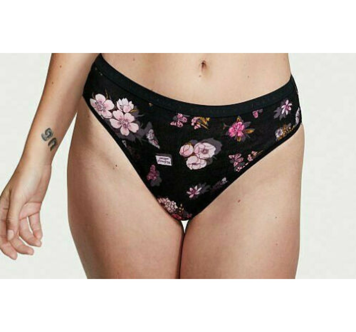 Трусики Victoria’s Secret Cotton High-Leg Brief Pink Floral
