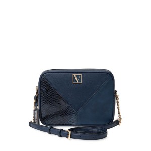 Сумка The Victoria Top Zip crossbody Black & Blue