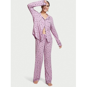 Піжама Victoria's Secret Modal Long Pj Set Black Hearts