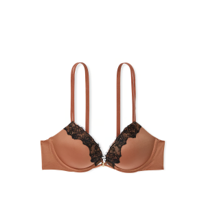 Бюстгальтер Smooth Lace-Trim Push-Up Bra Caramel