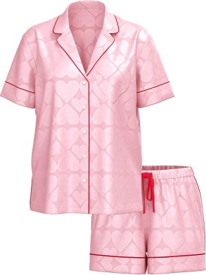 Піжама Glazed Satin Short Pajama Set Pretty Blossom