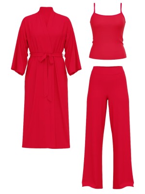 Піжама Вікторія Сікрет Modal 3-Piece PJ Set Mulberry Lipstick 