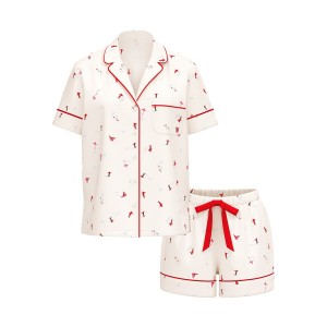 Піжама Flannel Short Pajama Set Skiers