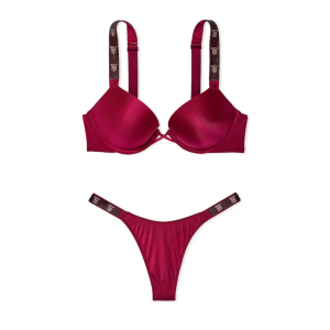 Комплект белья Bombshell Shine Strap Add-2-Cups Push-Up Bra Set Campari Red