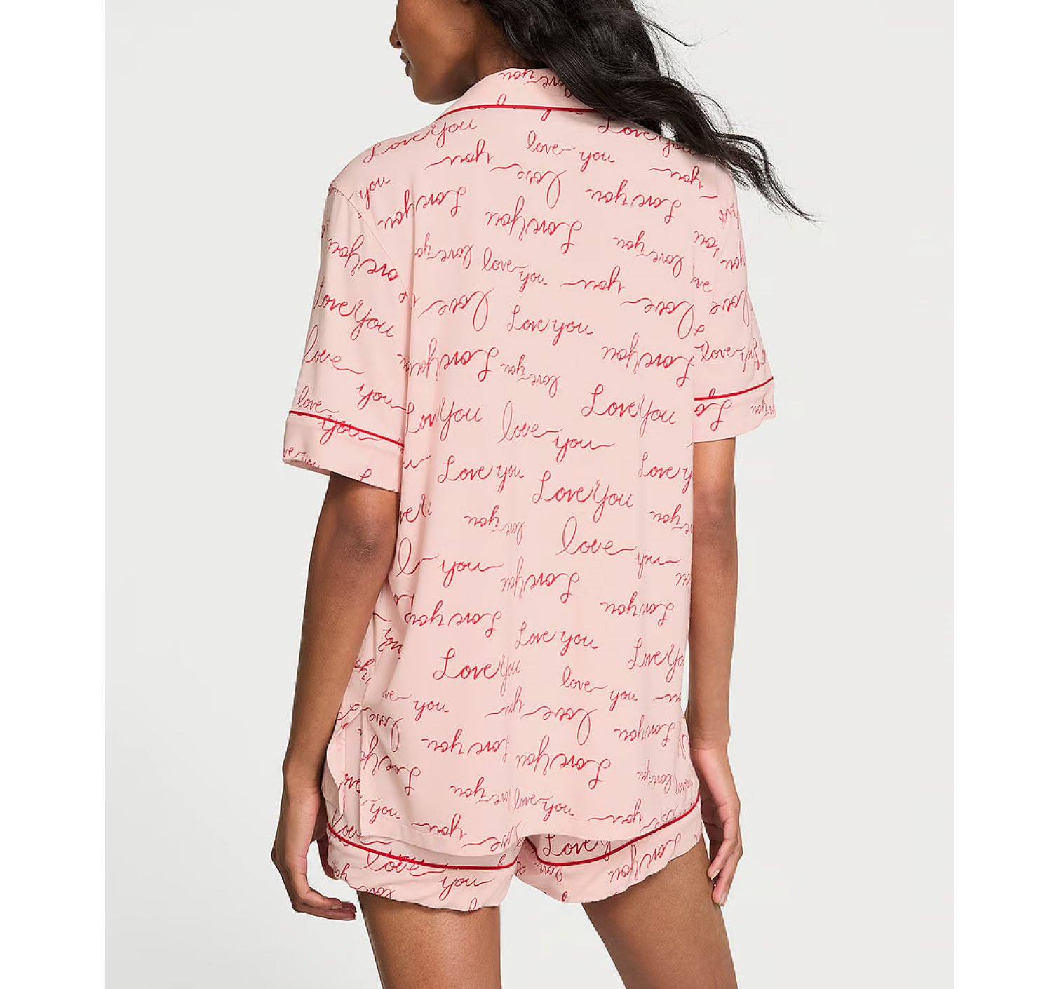 Піжама Modal Soft Short Pajama Set Pink Logo
