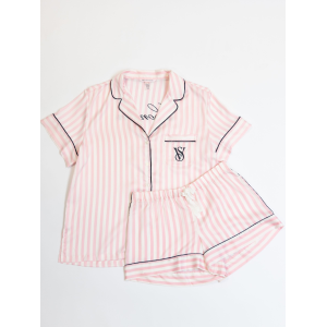 Піжама Pink Iconic Stripe Short Sleeve London Satin Pyjamas