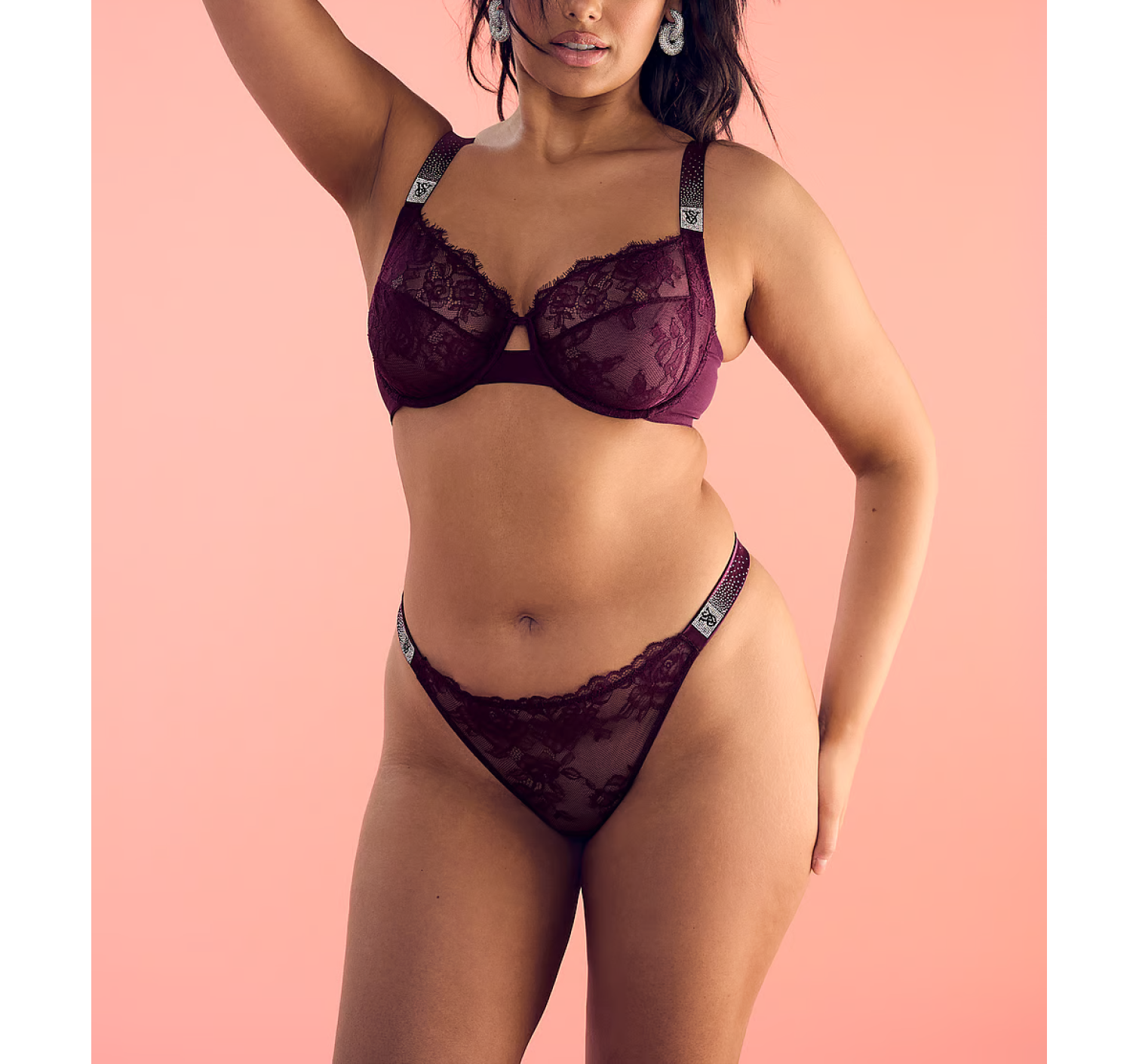 Трусики Scattered Shine Strap Lace Thong Panty Kir