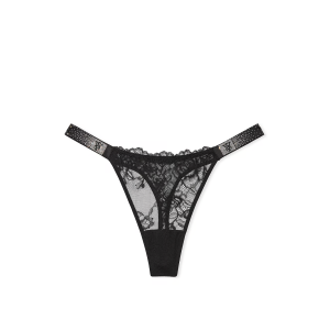 Трусики Scattered Shine Strap Lace Thong Panty Black
