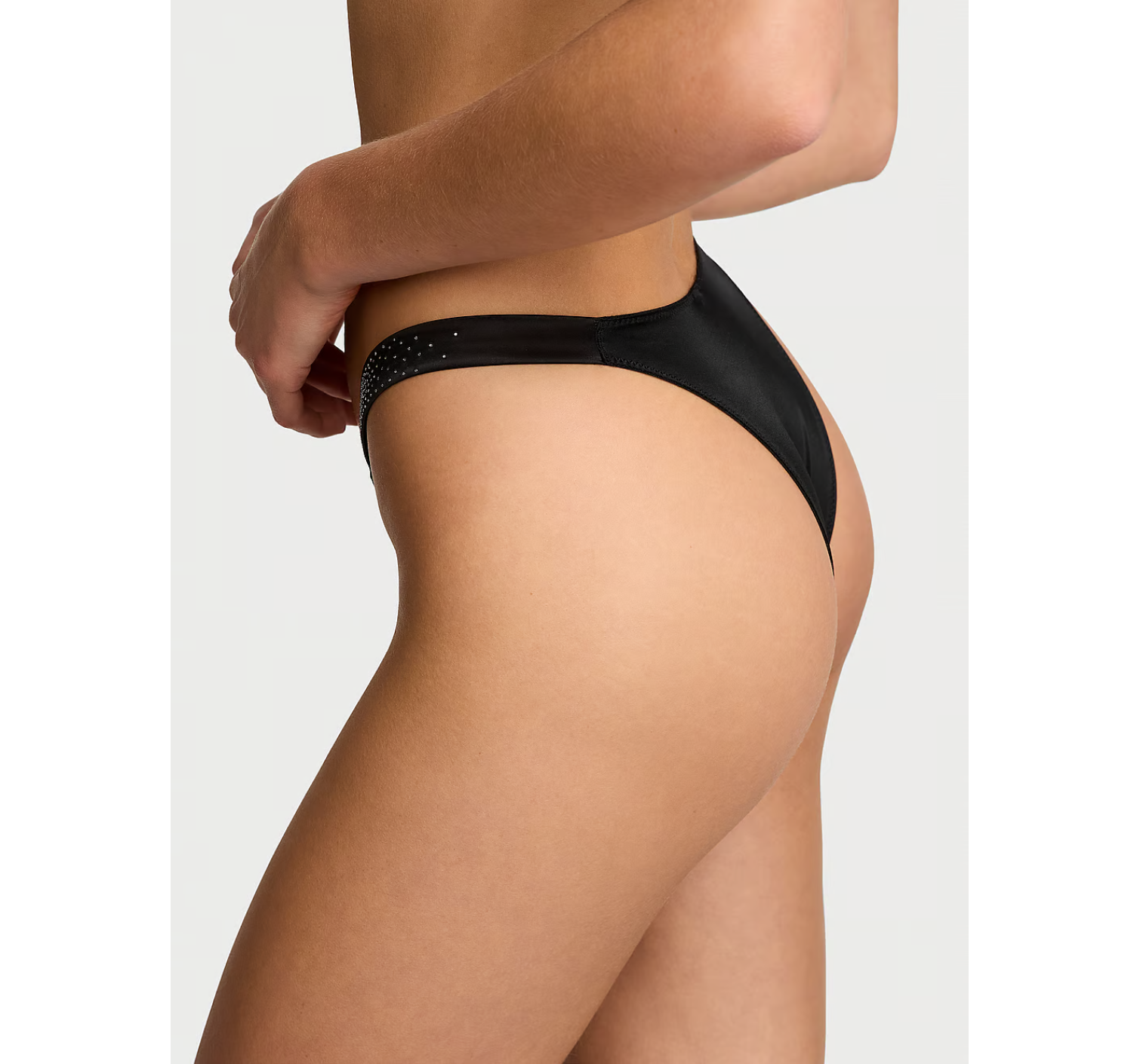 Трусики Scattered Shine Strap Brazilian Panty Black