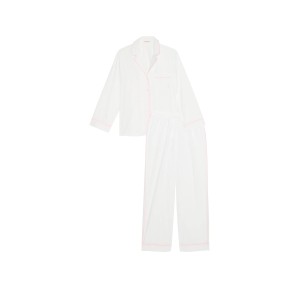 Пижама Heritage Cotton Long Pajama Set Vs White W Pretty Blossom Piping