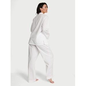 Пижама Heritage Cotton Long Pajama Set Vs White W Pretty Blossom Piping