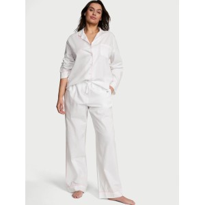 Пижама Heritage Cotton Long Pajama Set Vs White W Pretty Blossom Piping