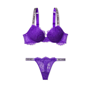 Комплект білизни VS Very Sexy Lace Shine Strap Push-up Bra set