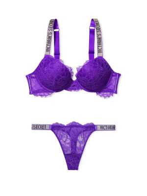 Комплект белья VS Very Sexy Lace Shine Strap Push-up Bra set
