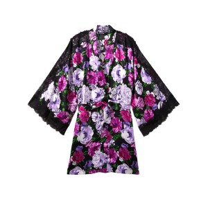 Халат Satin Lace Kimono Floral print Victoria's Secret