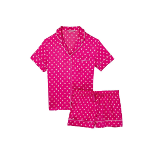 Піжама Satin Short PJ Set Pink Heart Вікторія Сікрет