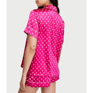 Піжама Satin Short PJ Set Pink Heart Вікторія Сікрет