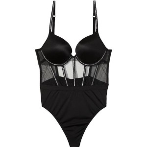 Боді Very Sexy Black Shine Teddy Victoria's Secret