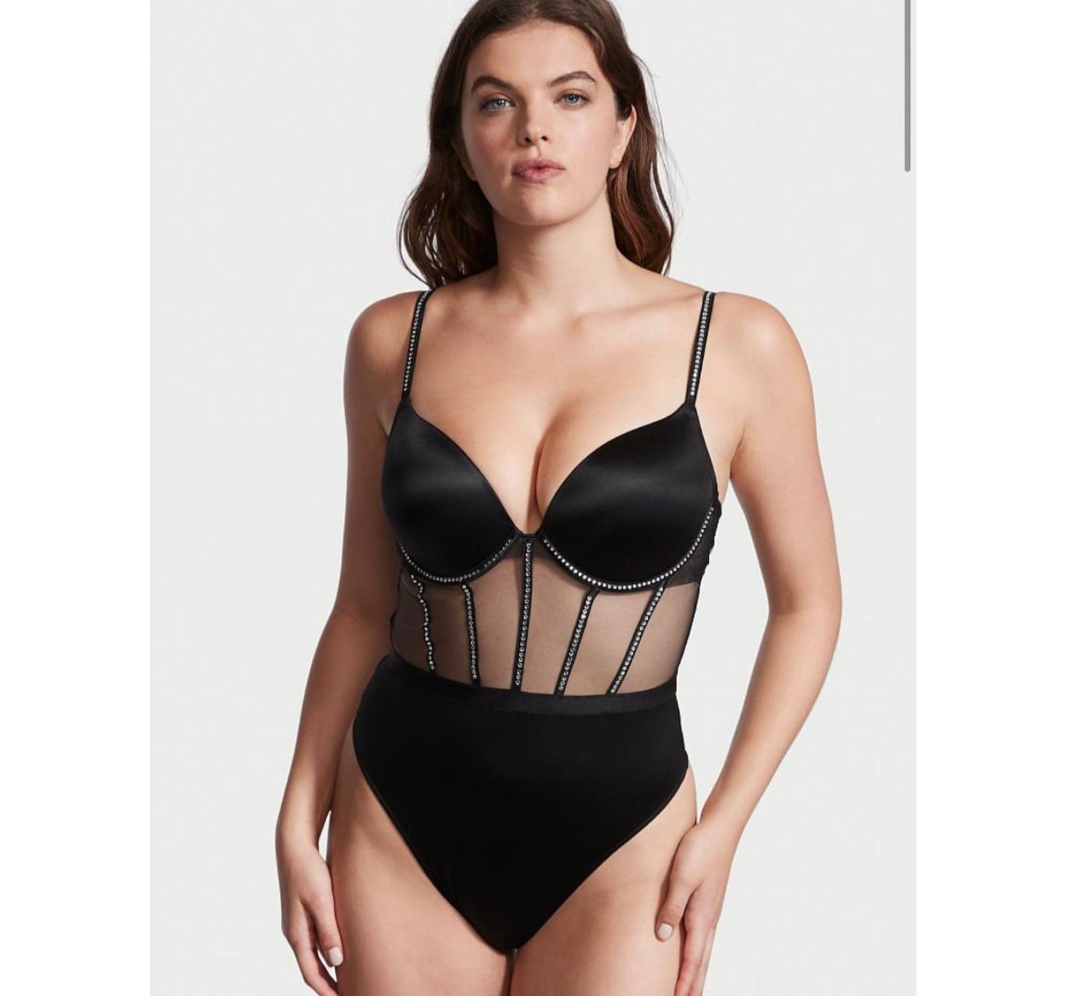 Боді Very Sexy Black Shine Teddy Victoria's Secret