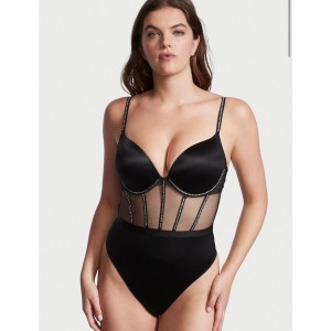 Боді Very Sexy Black Shine Teddy Victoria's Secret