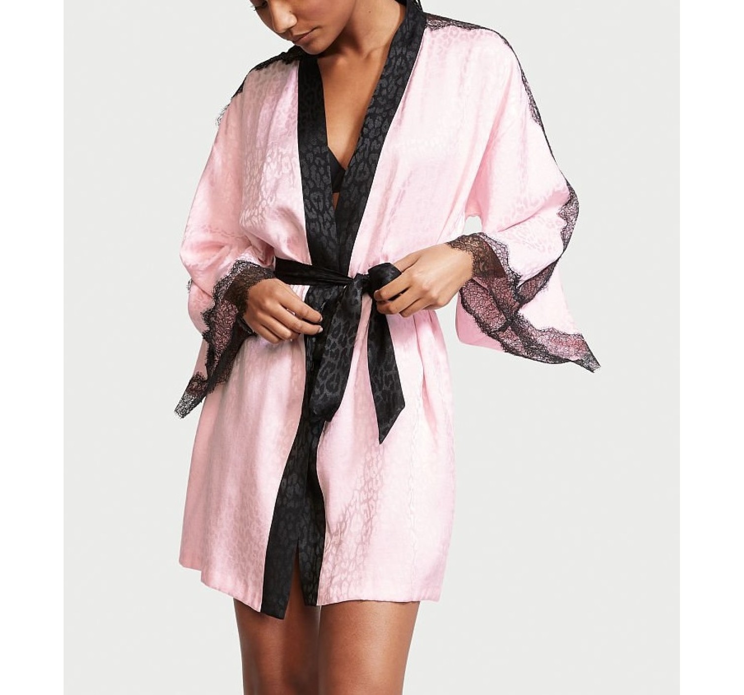 Халат Satin Jacquard Flounce Robe