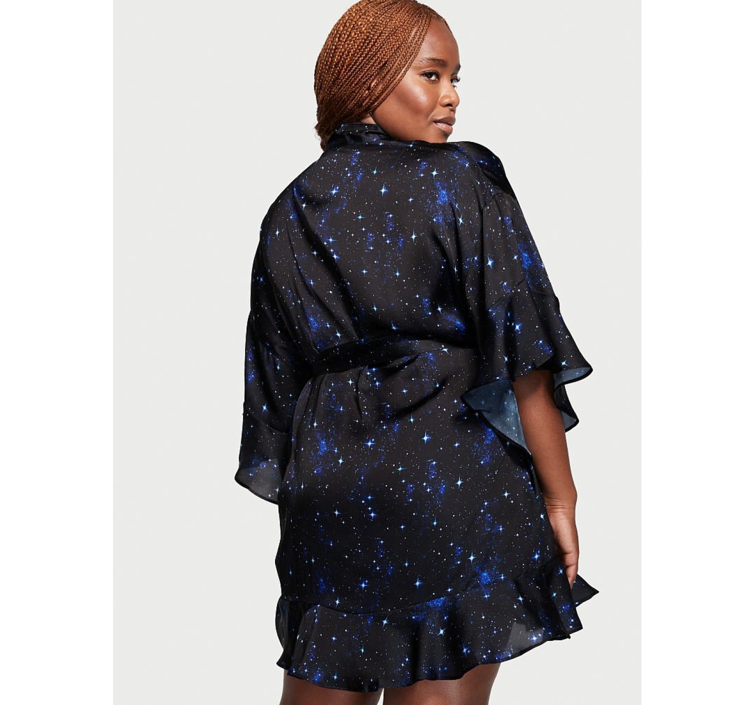Сатиновий халат Flounce Satin Robe Stars