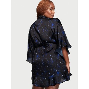 Сатиновий халат Flounce Satin Robe Stars