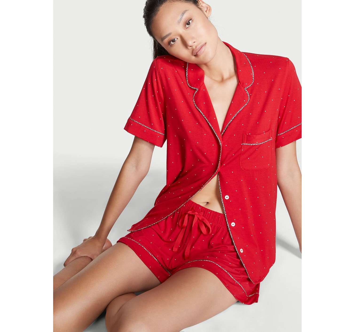 Пижама Modal Short Pj Set Lipstick Mini Dot