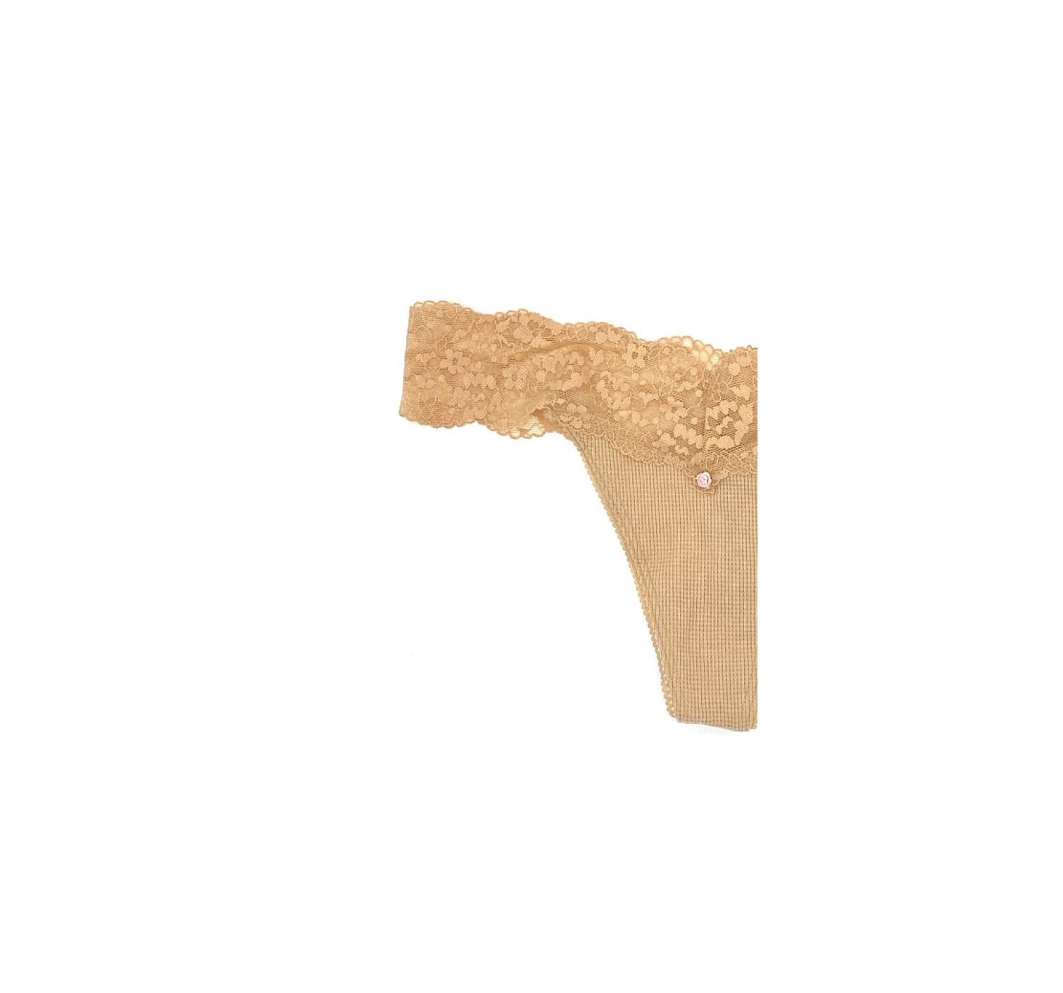 Трусики Cotton Lace Very Sexy Thong panty beige