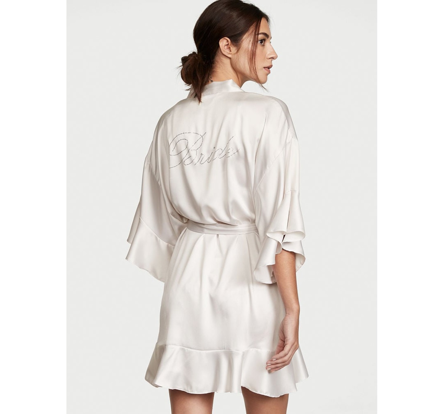 Халат Victoria Secret satin kimono logo Bride