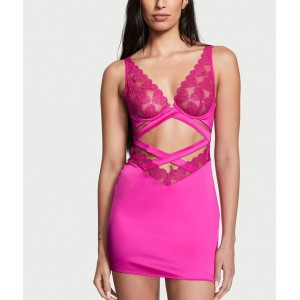 Пеньюар Виктория Сикрет Luxe Lingerie Embroidery Wired Slip Dress