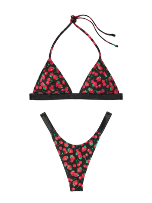 Купальник Shine Strap Triangle Bikini Mixed Berry