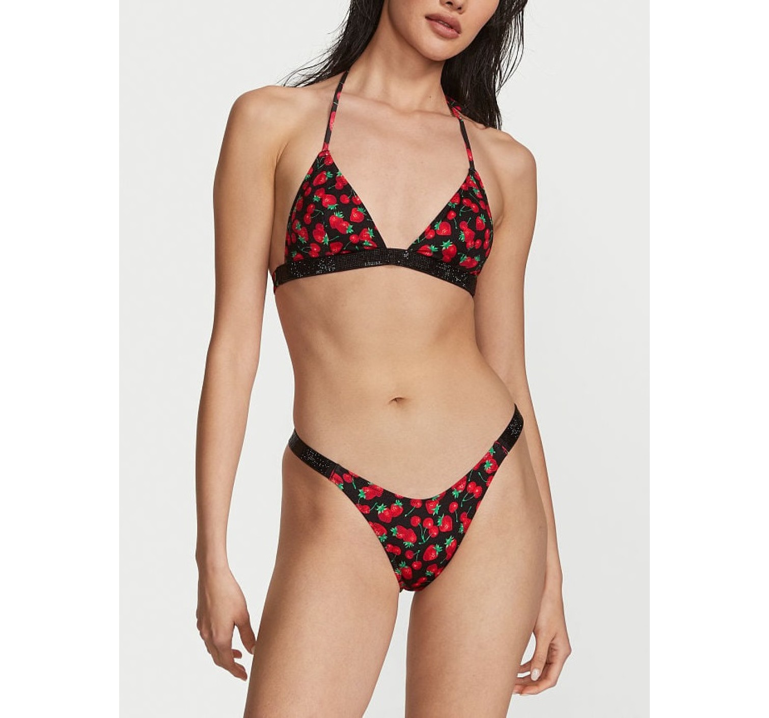 Купальник Shine Strap Triangle Bikini Mixed Berry