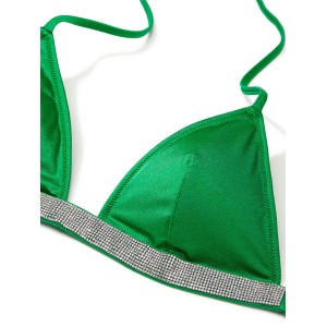 Купальник Shine Strap Triangle Bikini Verdant Green