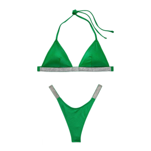 Купальник Shine Strap Triangle Bikini Verdant Green