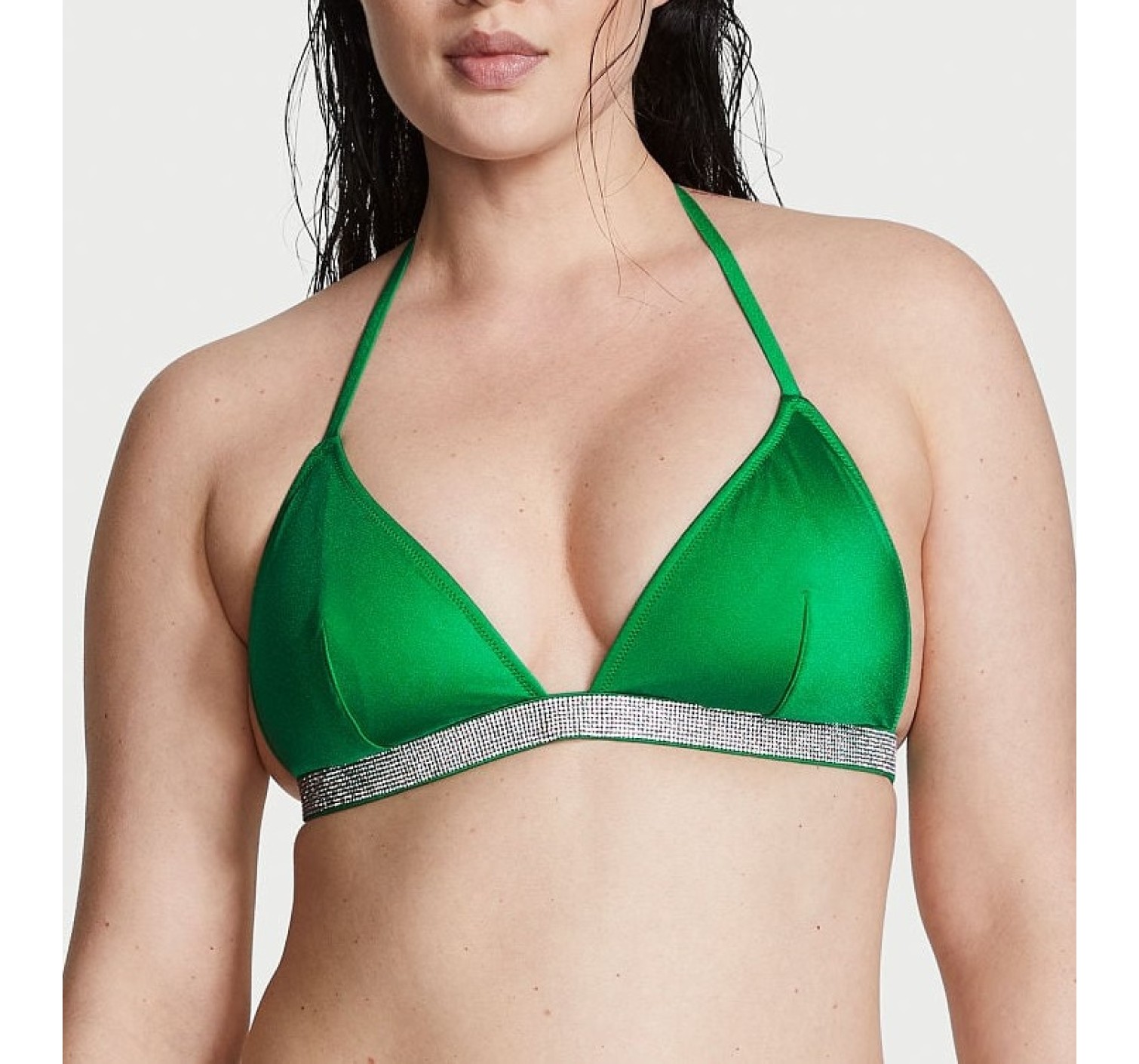 Купальник Shine Strap Triangle Bikini Verdant Green