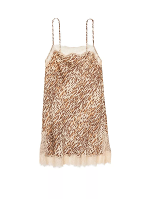 Пеньюар Satin Slip Dress Leopard