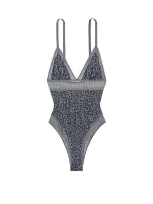 Боди Modal Lace Body Grey Leopard
