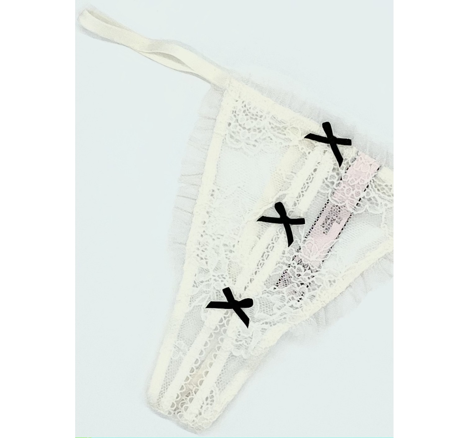 Трусики Dream Angels V-string panty White Lace